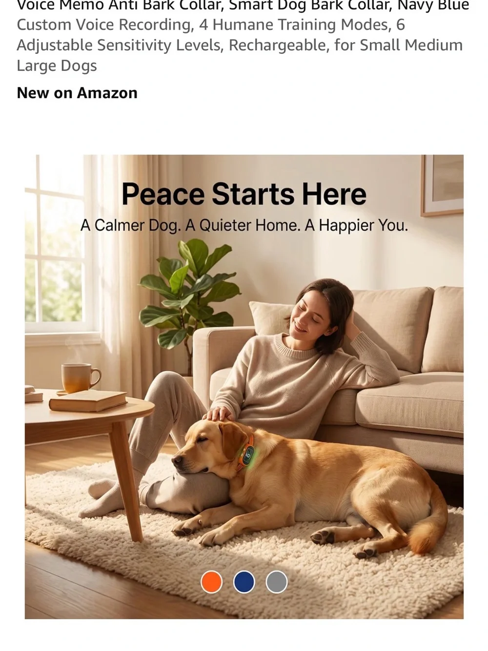 Records your voice anti bark collar new